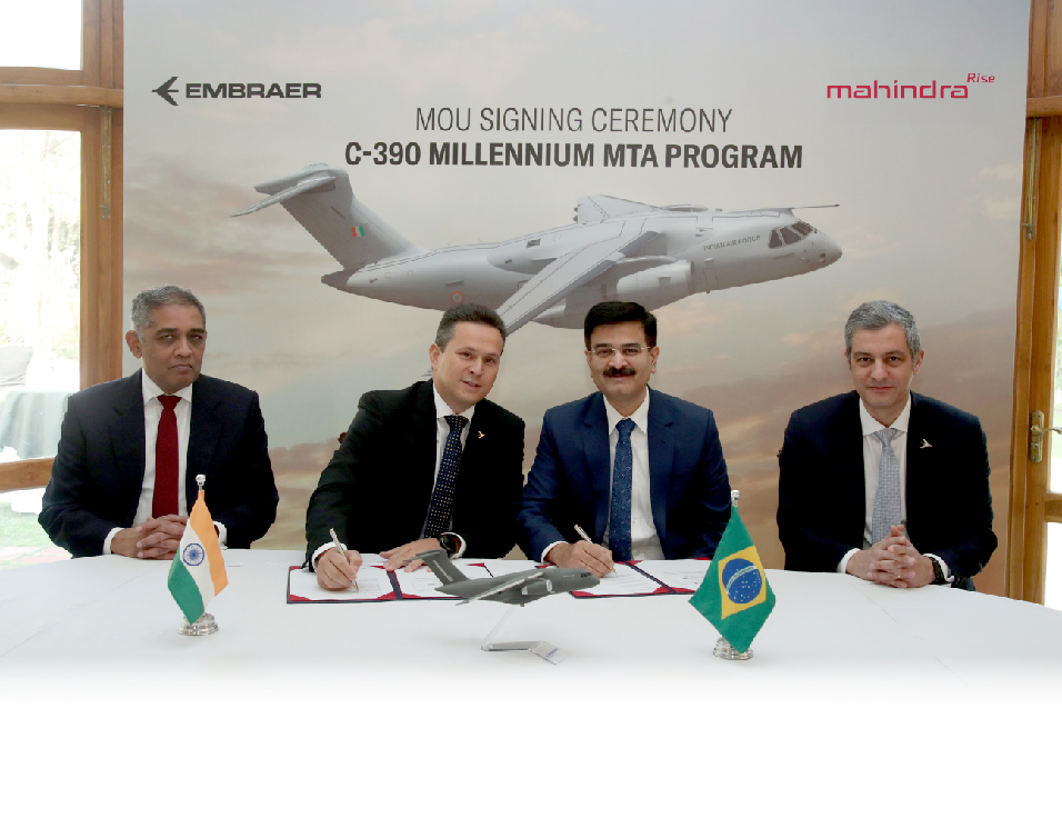 Embraer and Mahindra announce collaboration on the C-390 Millennium Medium Transport Aircraft in India