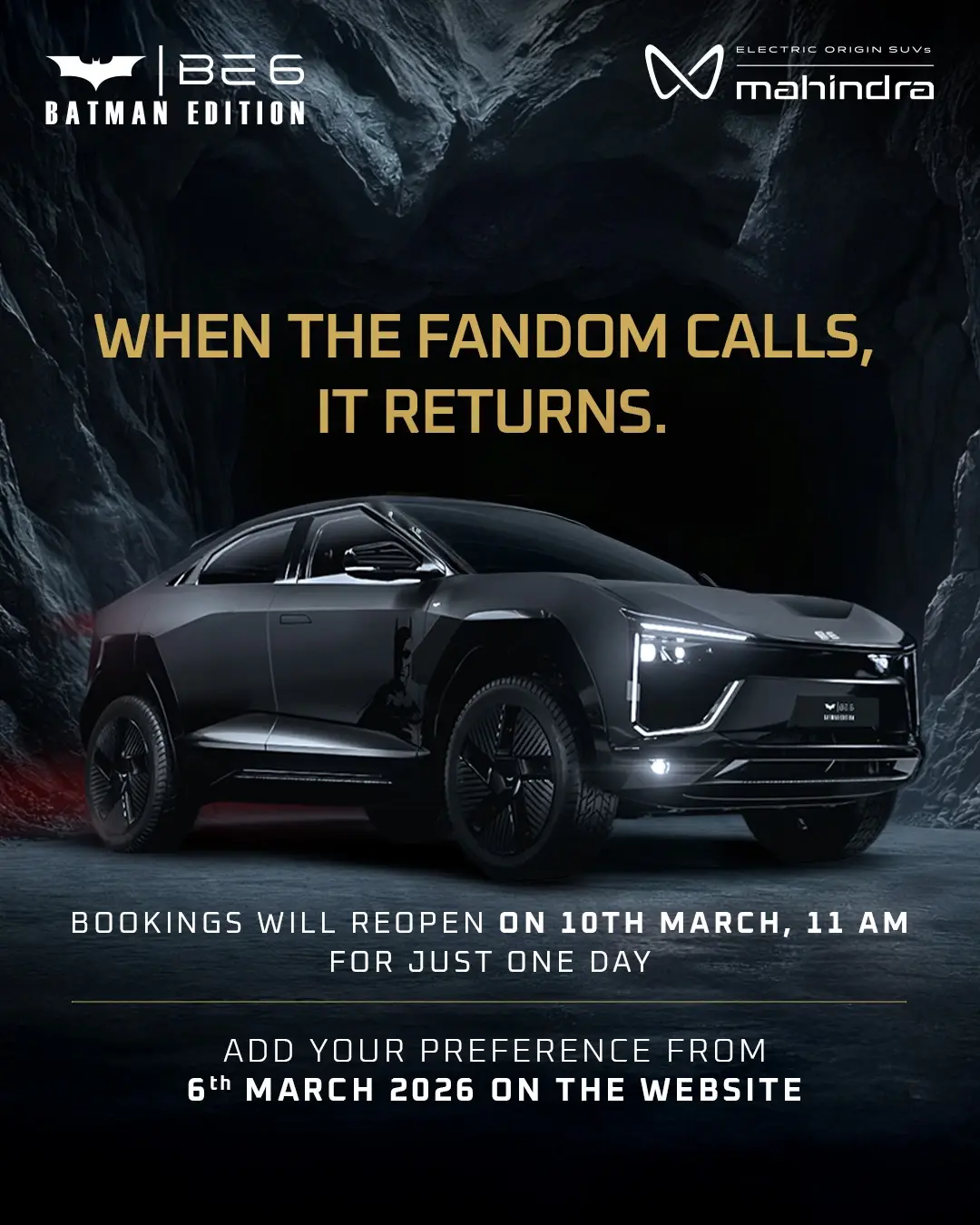 Fans Asked, Mahindra Listened: The&nbsp;BE 6 Batman Edition&nbsp;Returns